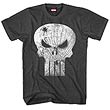 Punisher Broken Face Charcoal Gray T-Shirt